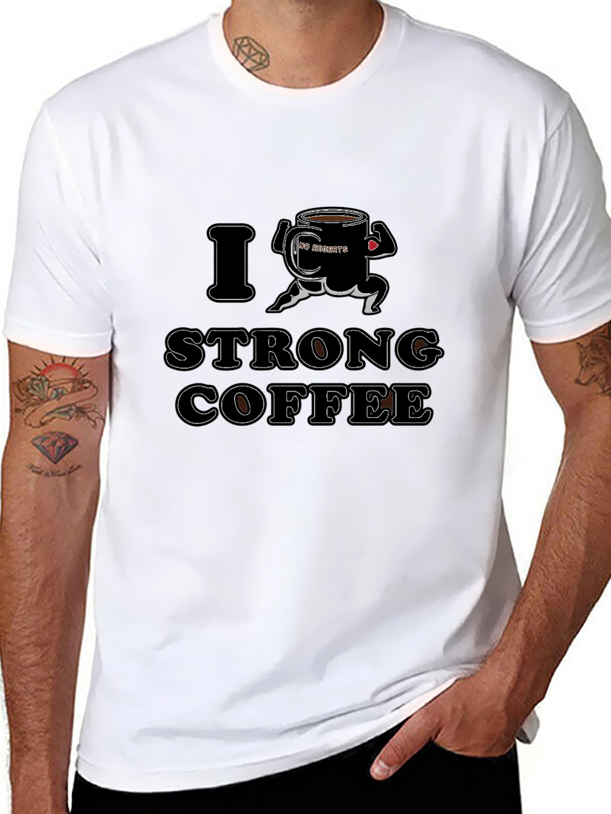 I Love Strong Coffee Graphic Tee