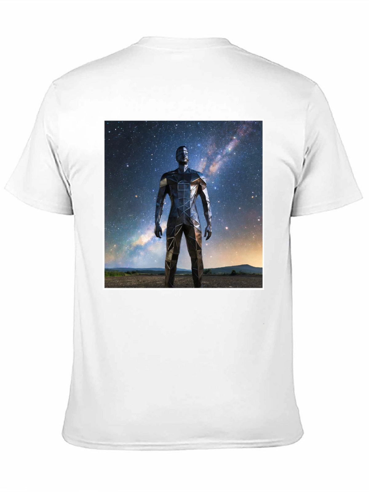 Geometric Man Galaxy Black T-Shirt