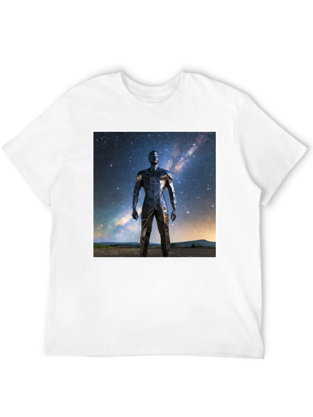 Geometric Man Galaxy Black T-Shirt