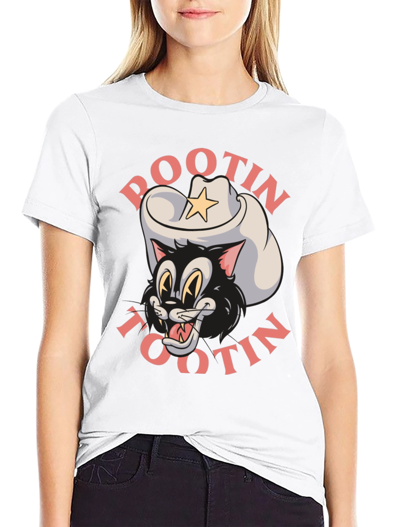 Pootin Tootin Cowboy Cat T-Shirt