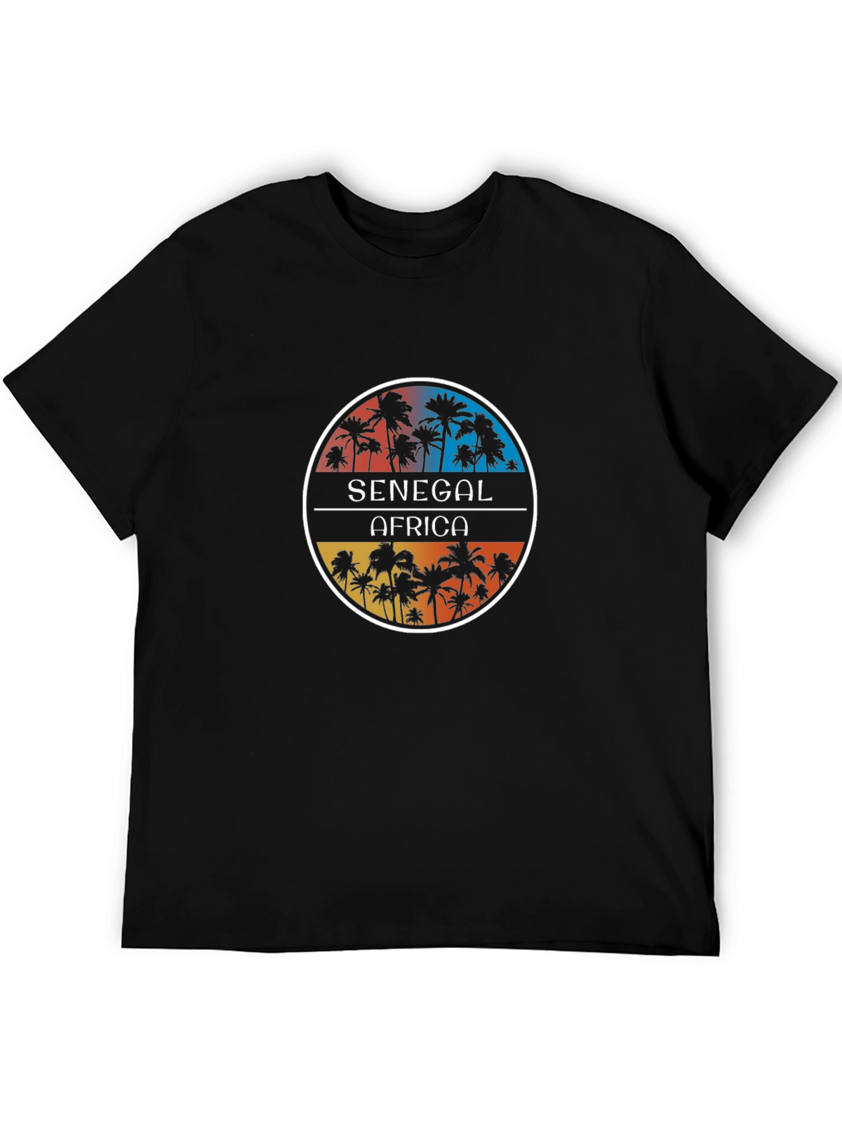 Senegal Africa Palm Tree Graphic T-Shirt