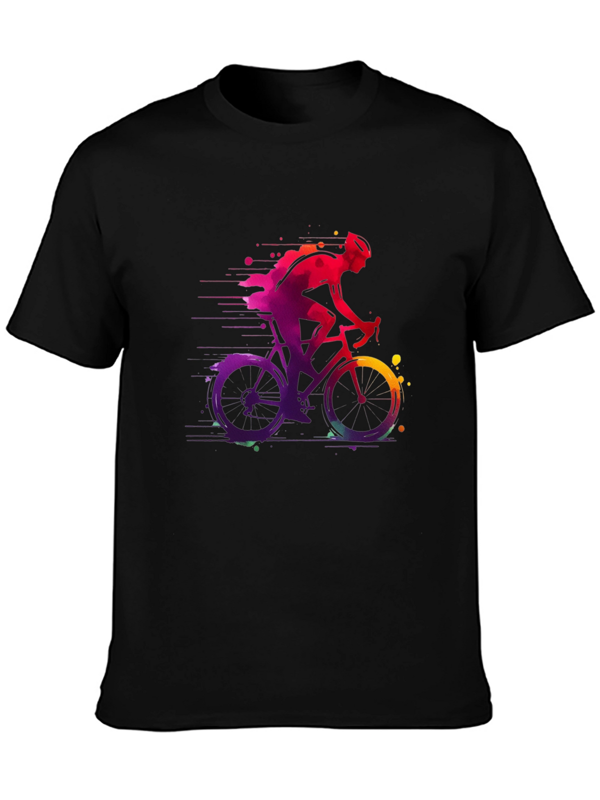 Mens Bicycle Graphic Tee - Vibrant Cycling Shirt