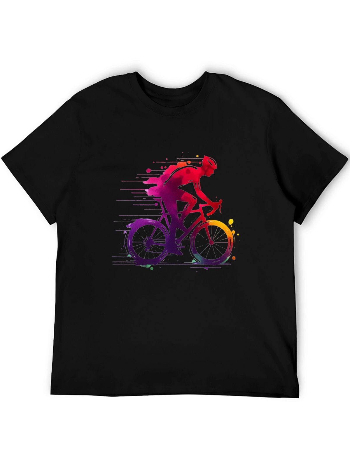 Mens Bicycle Graphic Tee - Vibrant Cycling Shirt