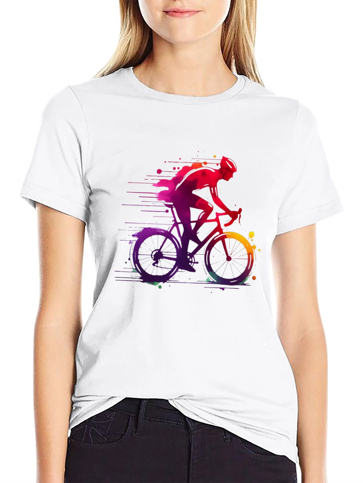 Mens Bicycle Graphic Tee - Vibrant Cycling Shirt