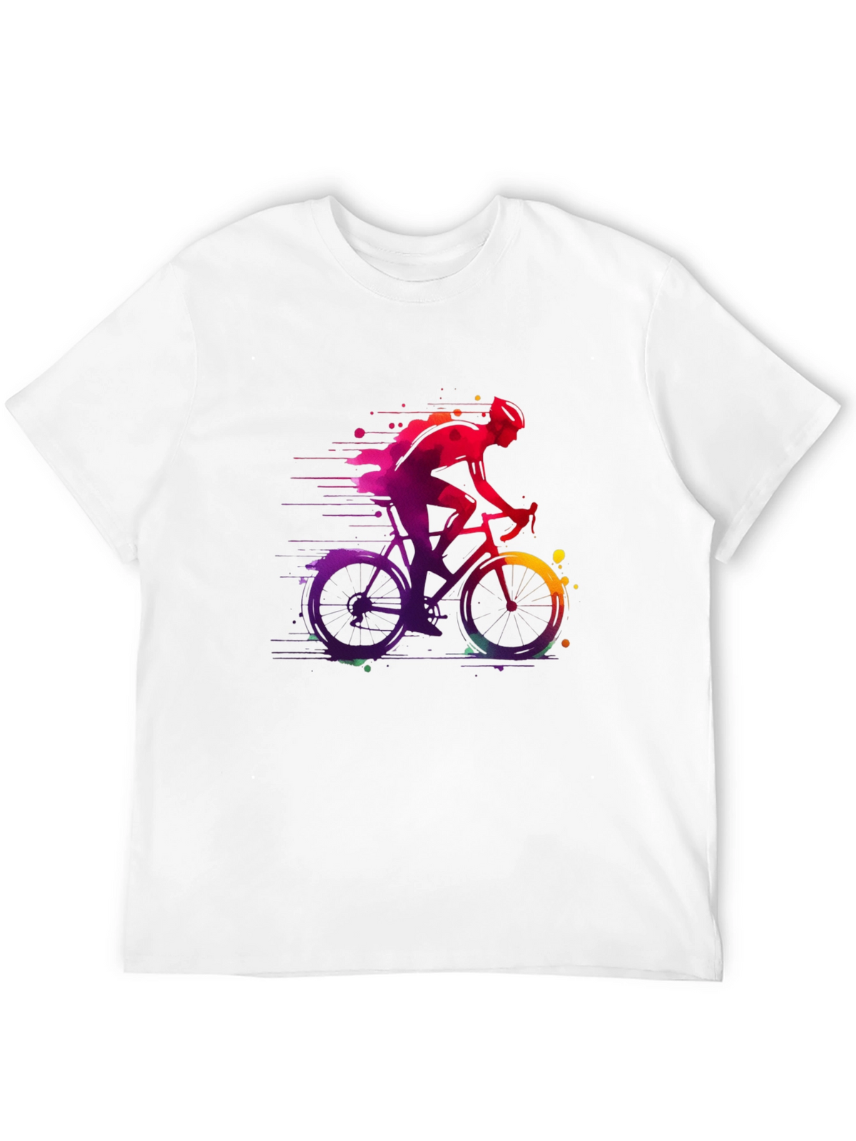Mens Bicycle Graphic Tee - Vibrant Cycling Shirt