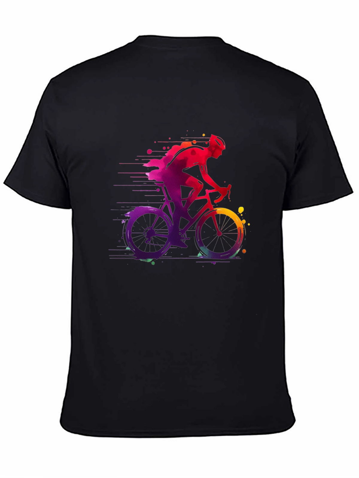Mens Bicycle Graphic Tee - Vibrant Cycling Shirt
