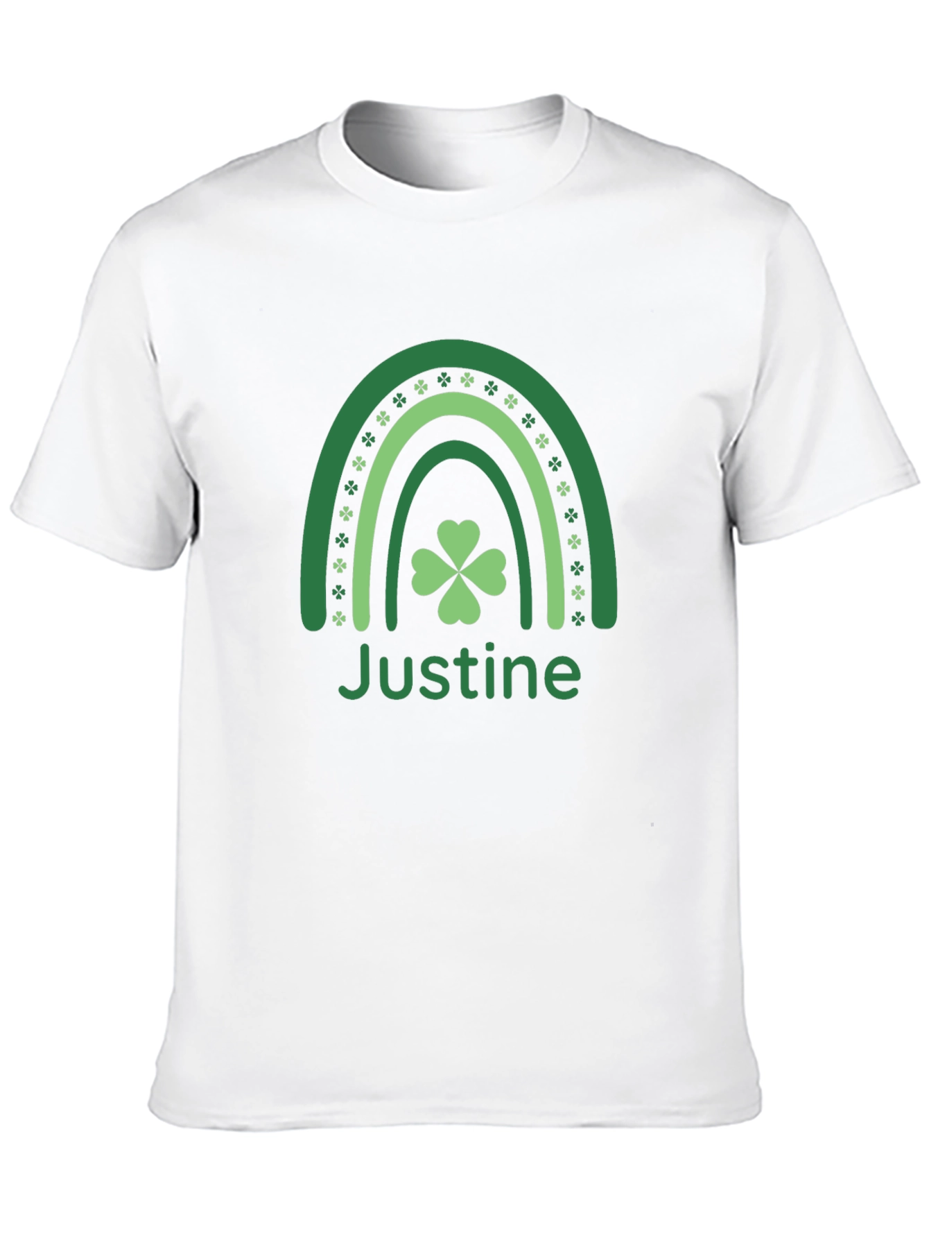 St. Patricks Day Justine Shamrock Rainbow T-Shirt