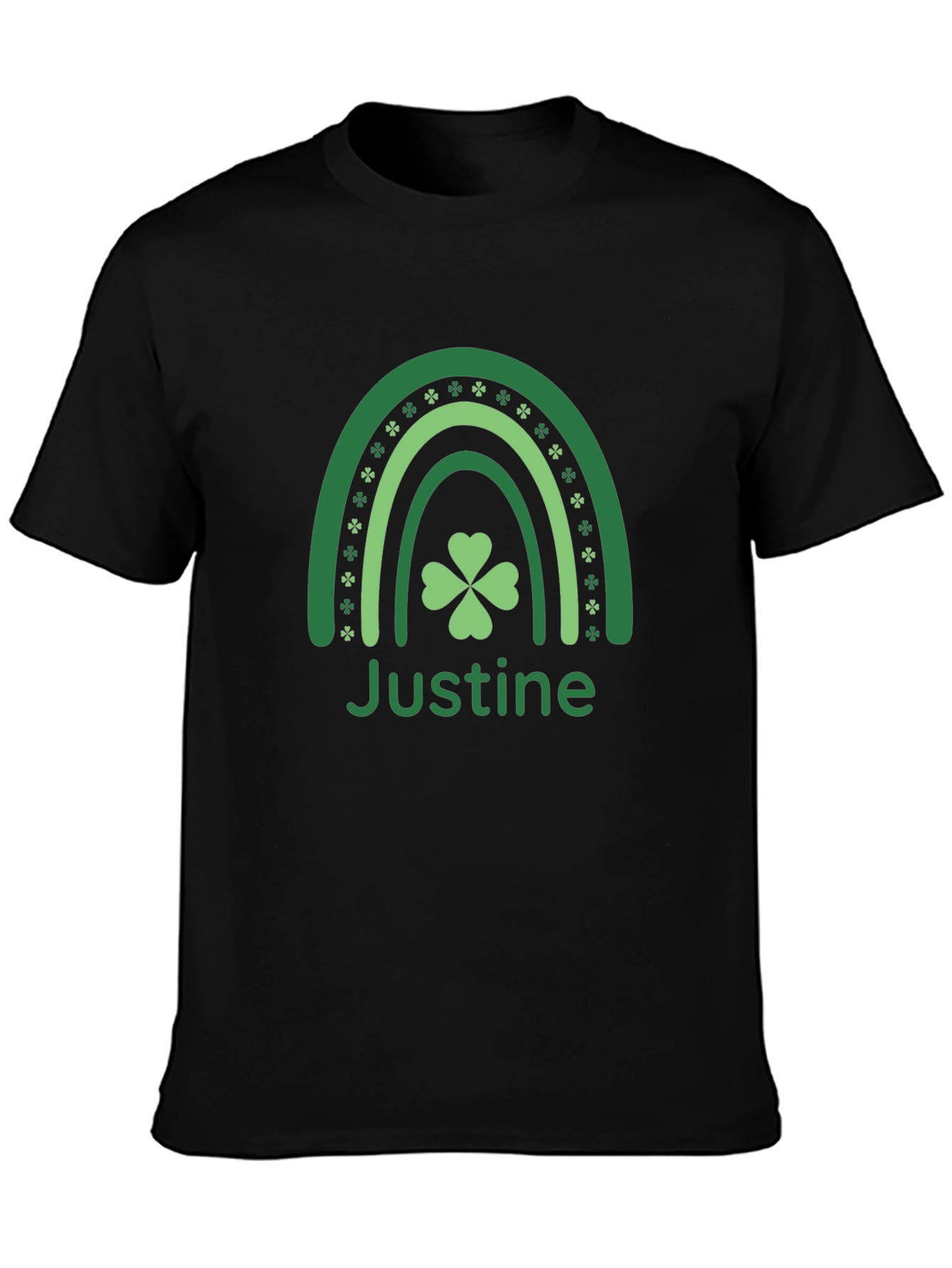 St. Patricks Day Justine Shamrock Rainbow T-Shirt
