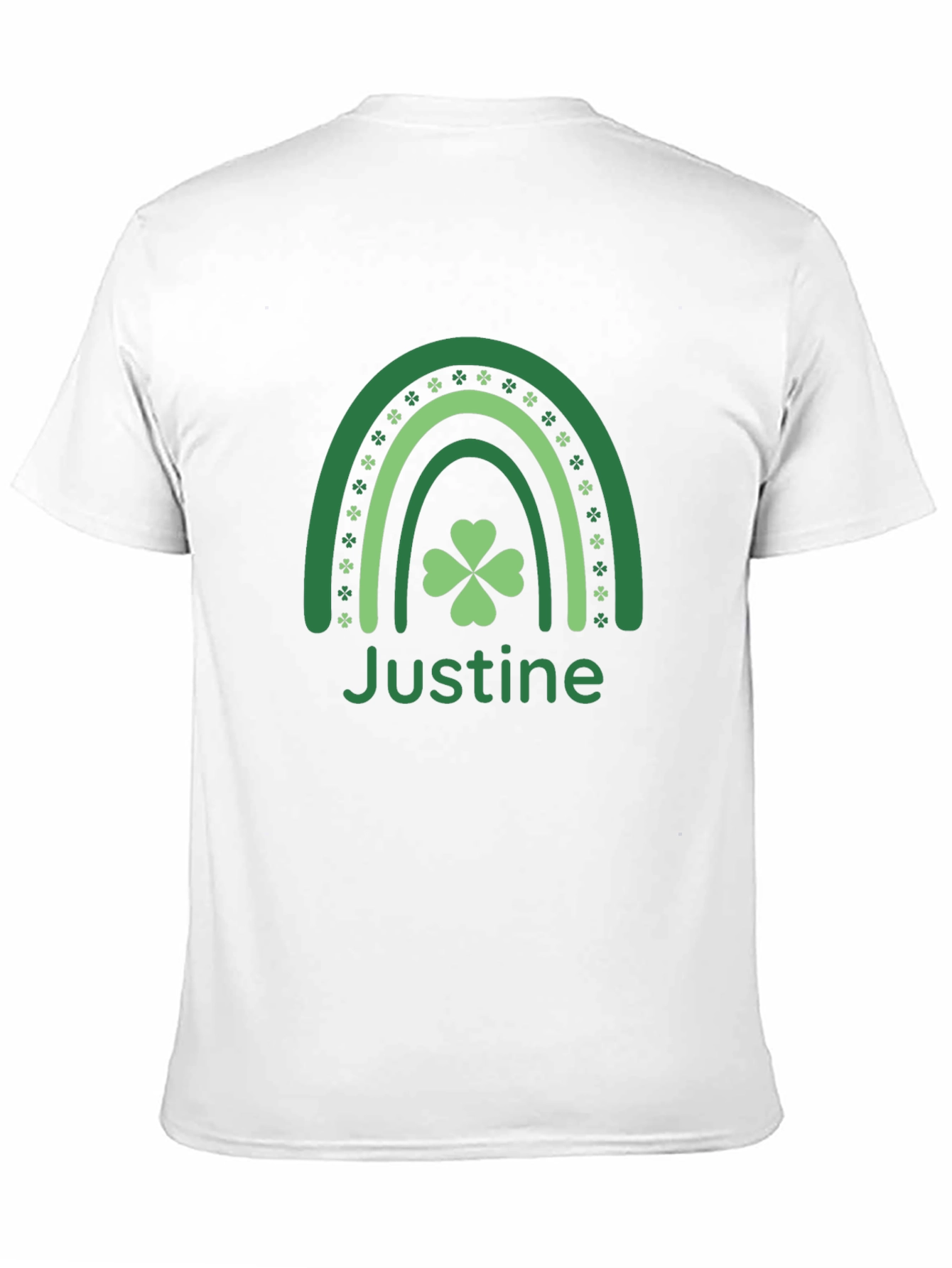 St. Patricks Day Justine Shamrock Rainbow T-Shirt