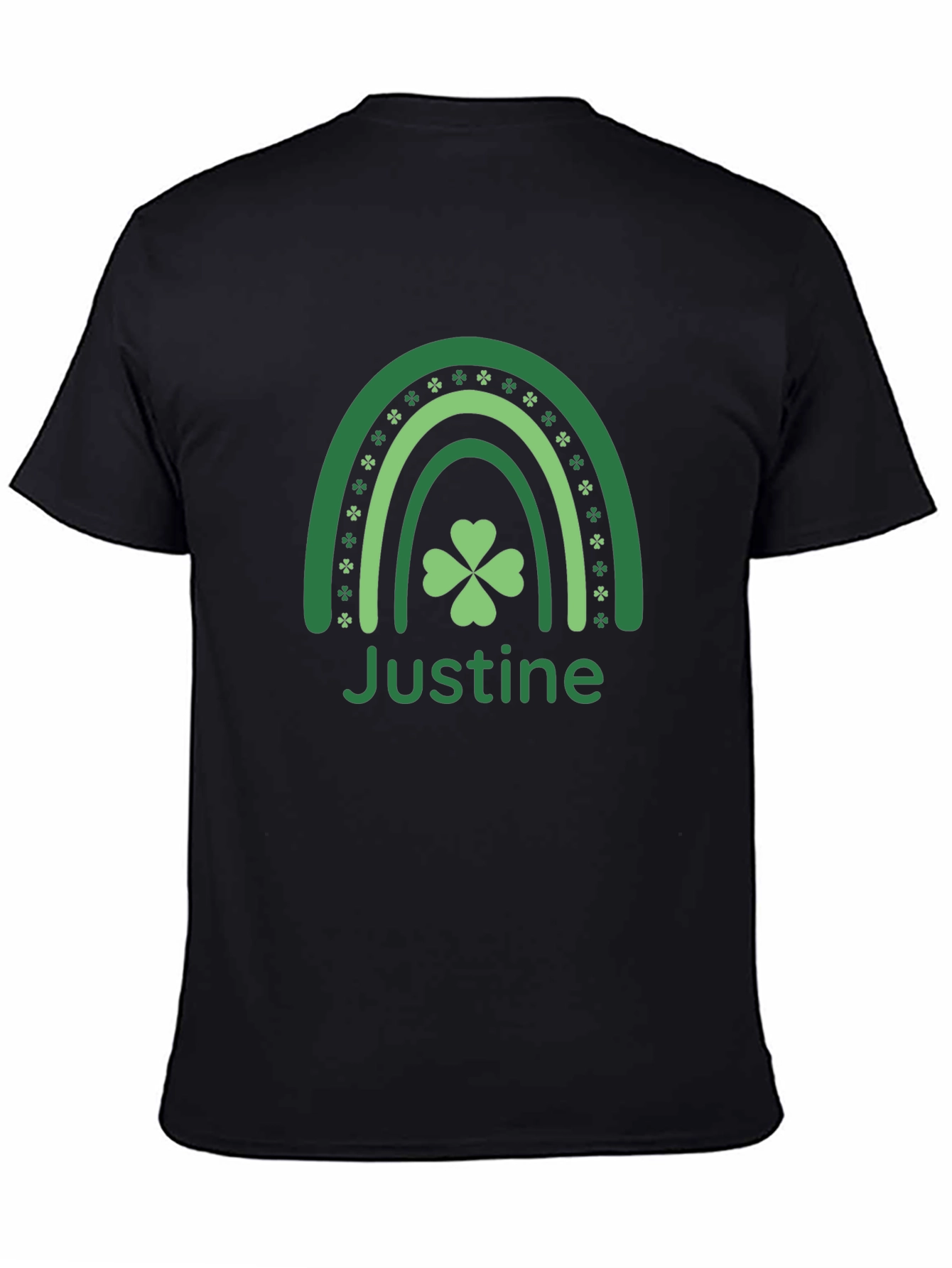 St. Patricks Day Justine Shamrock Rainbow T-Shirt