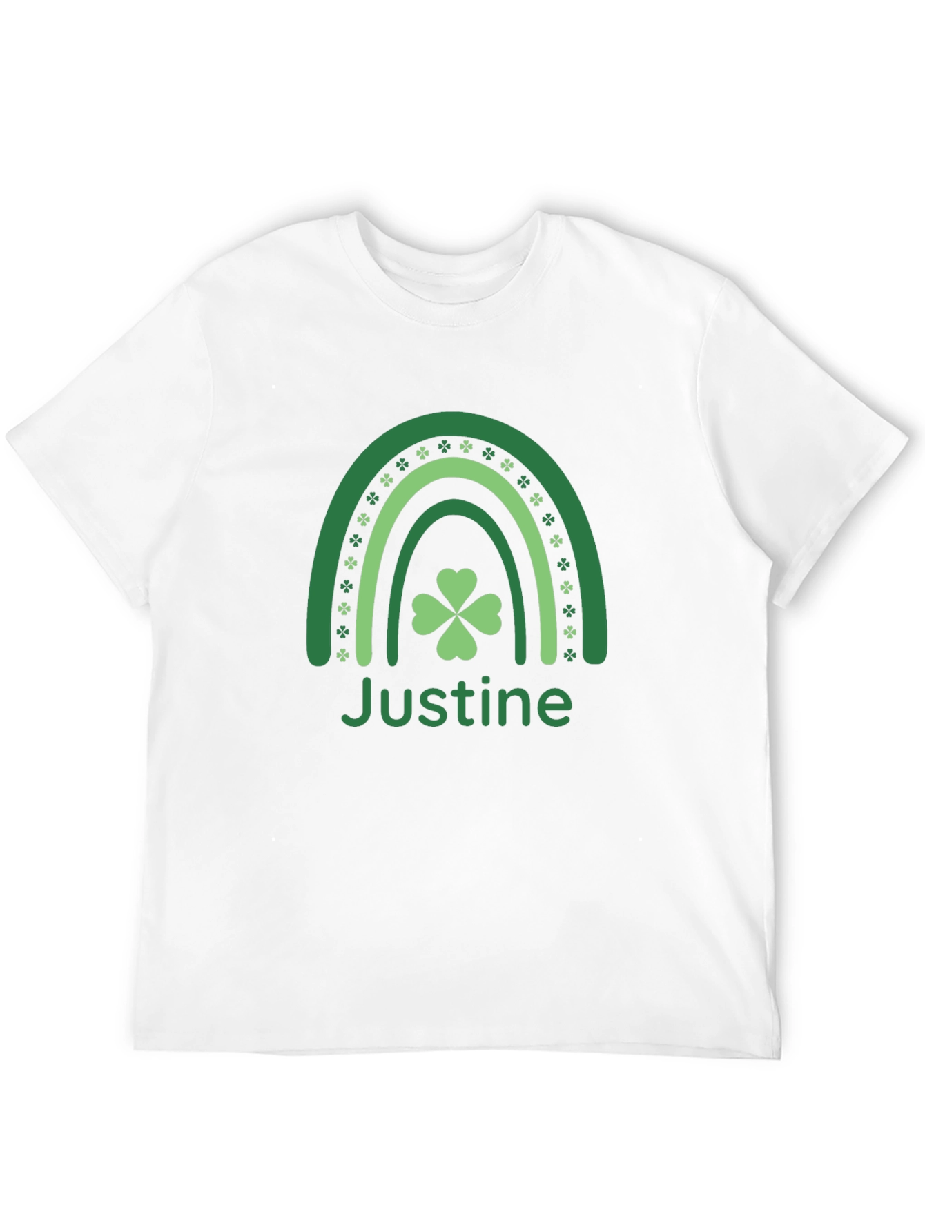 St. Patricks Day Justine Shamrock Rainbow T-Shirt