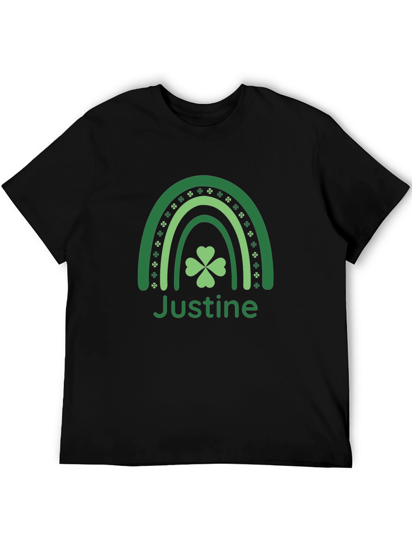 St. Patricks Day Justine Shamrock Rainbow T-Shirt
