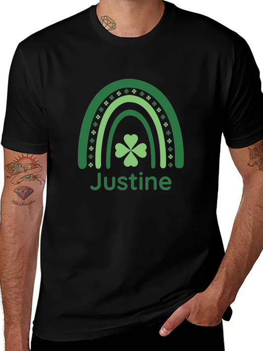 St. Patricks Day Justine Shamrock Rainbow T-Shirt