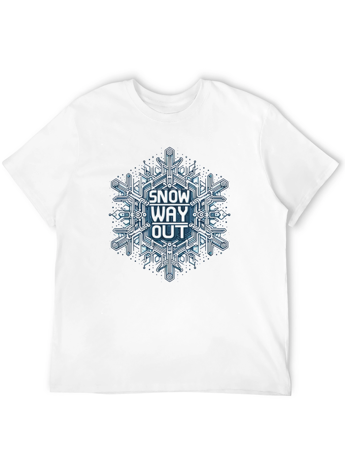 Snow Way Out Graphic Tee - Cool Snowflake Design