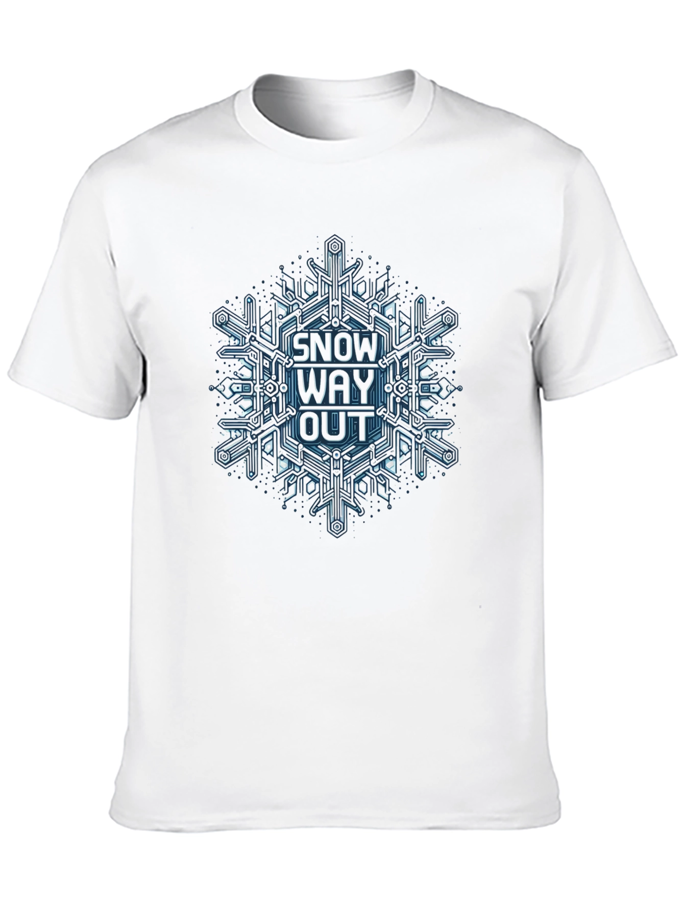 Snow Way Out Graphic Tee - Cool Snowflake Design