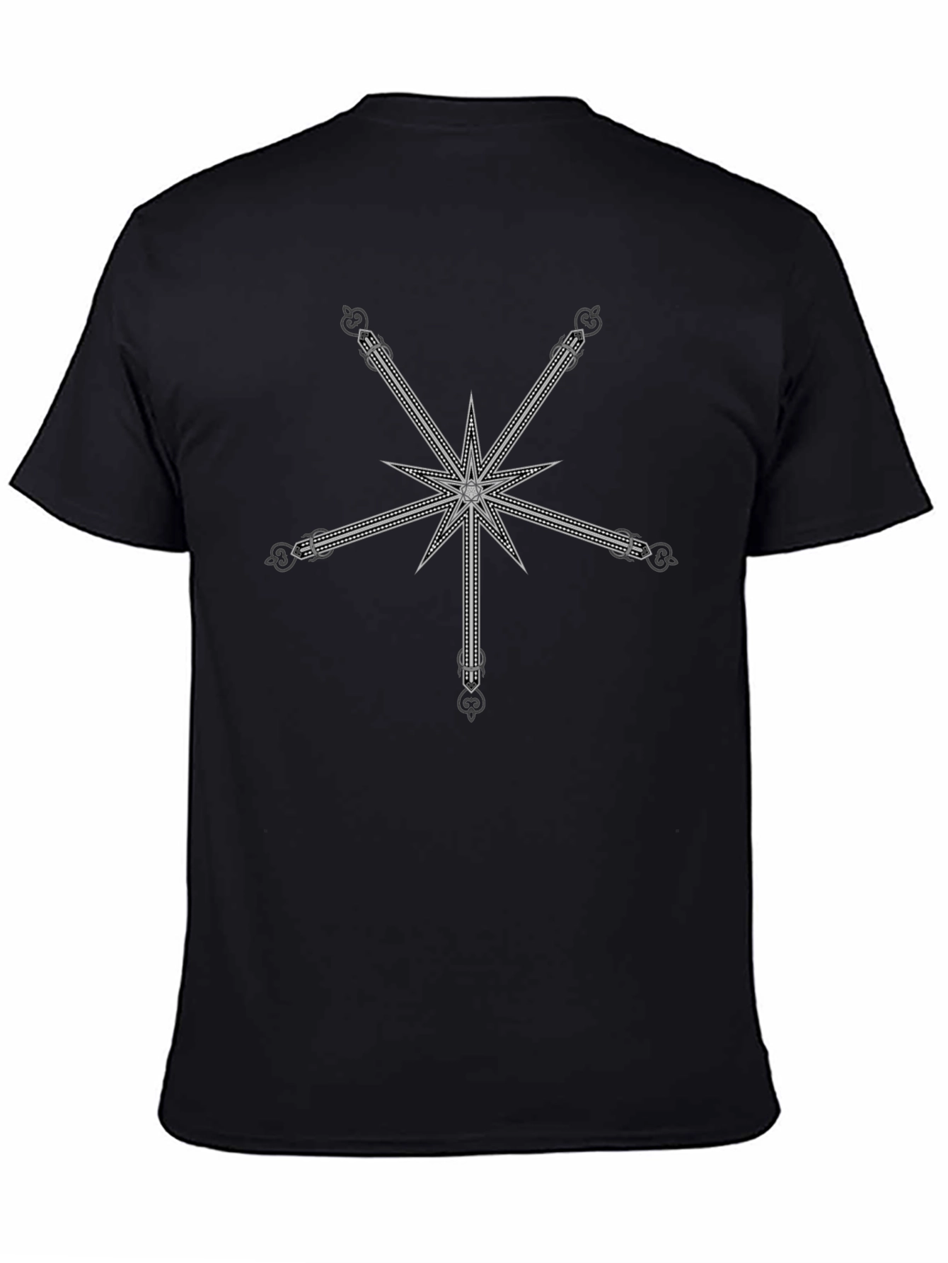 Star Design Black T-Shirt