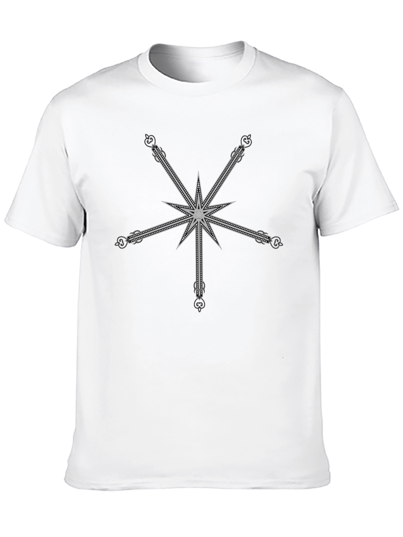 Star Design Black T-Shirt