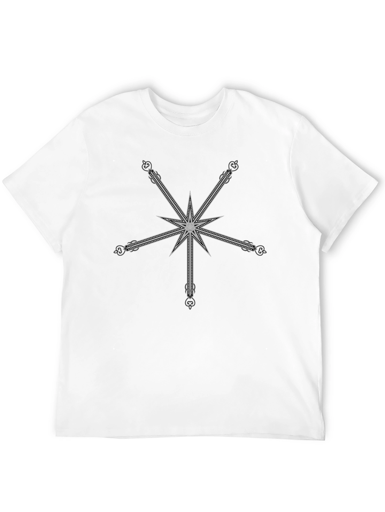 Star Design Black T-Shirt
