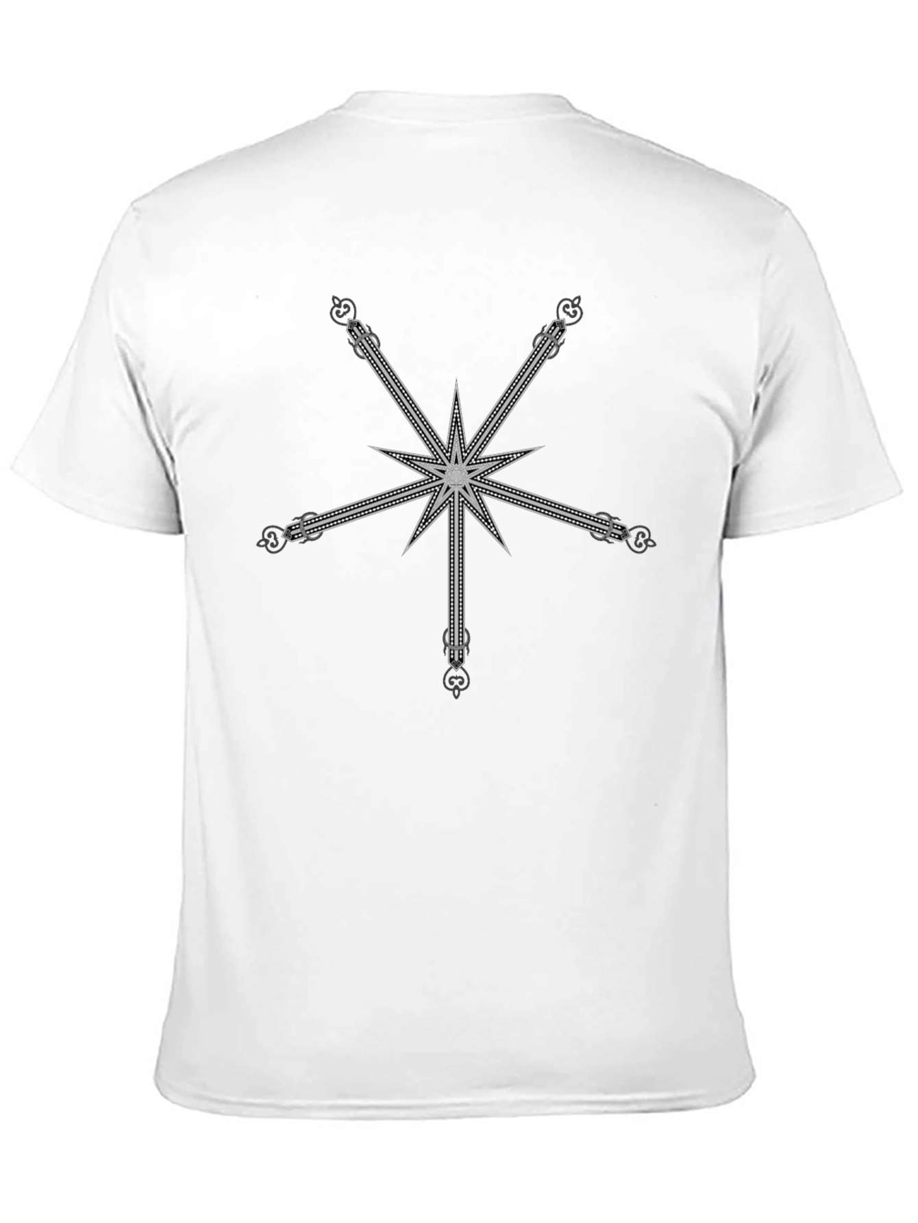 Star Design Black T-Shirt