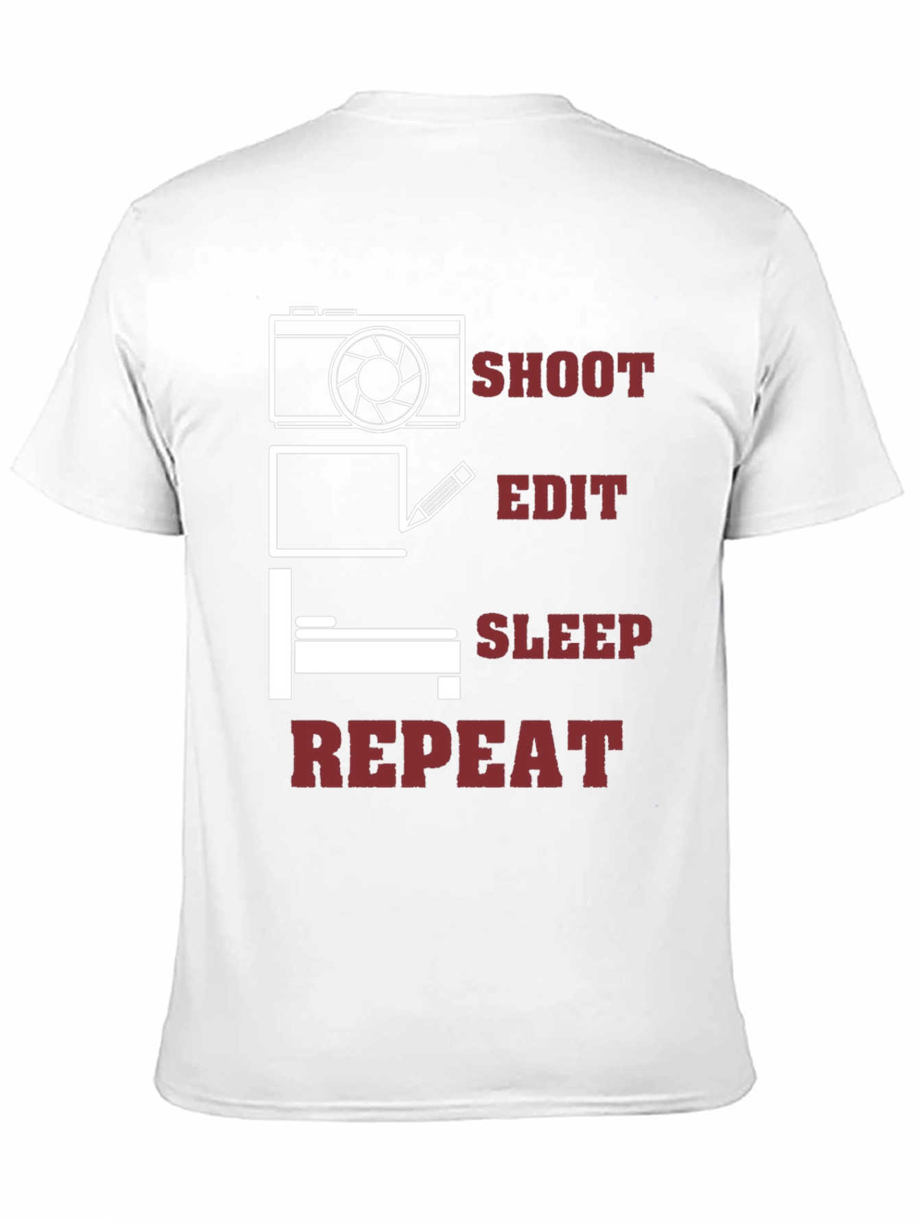 Shoot Edit Sleep Repeat Graphic Tee