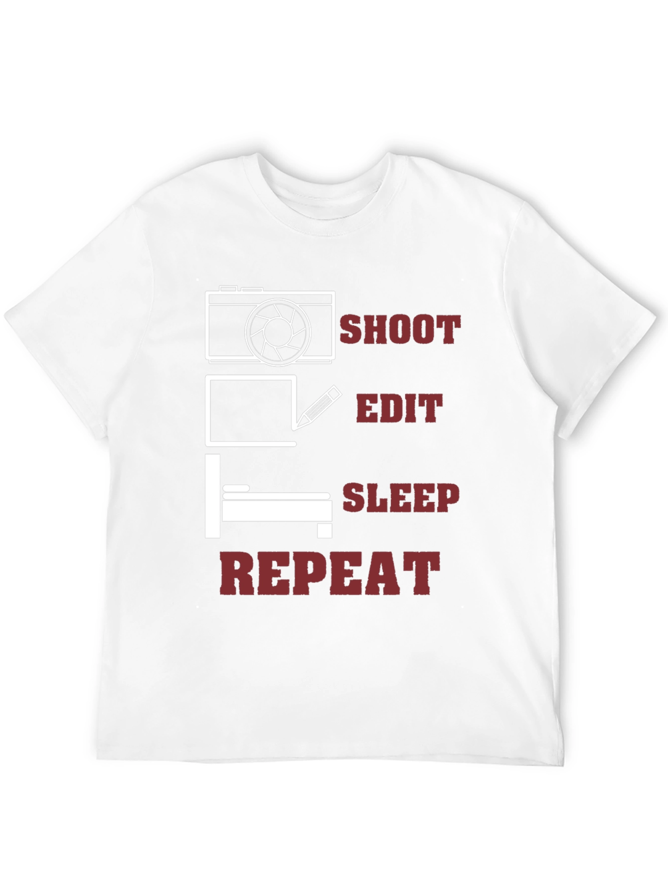 Shoot Edit Sleep Repeat Graphic Tee