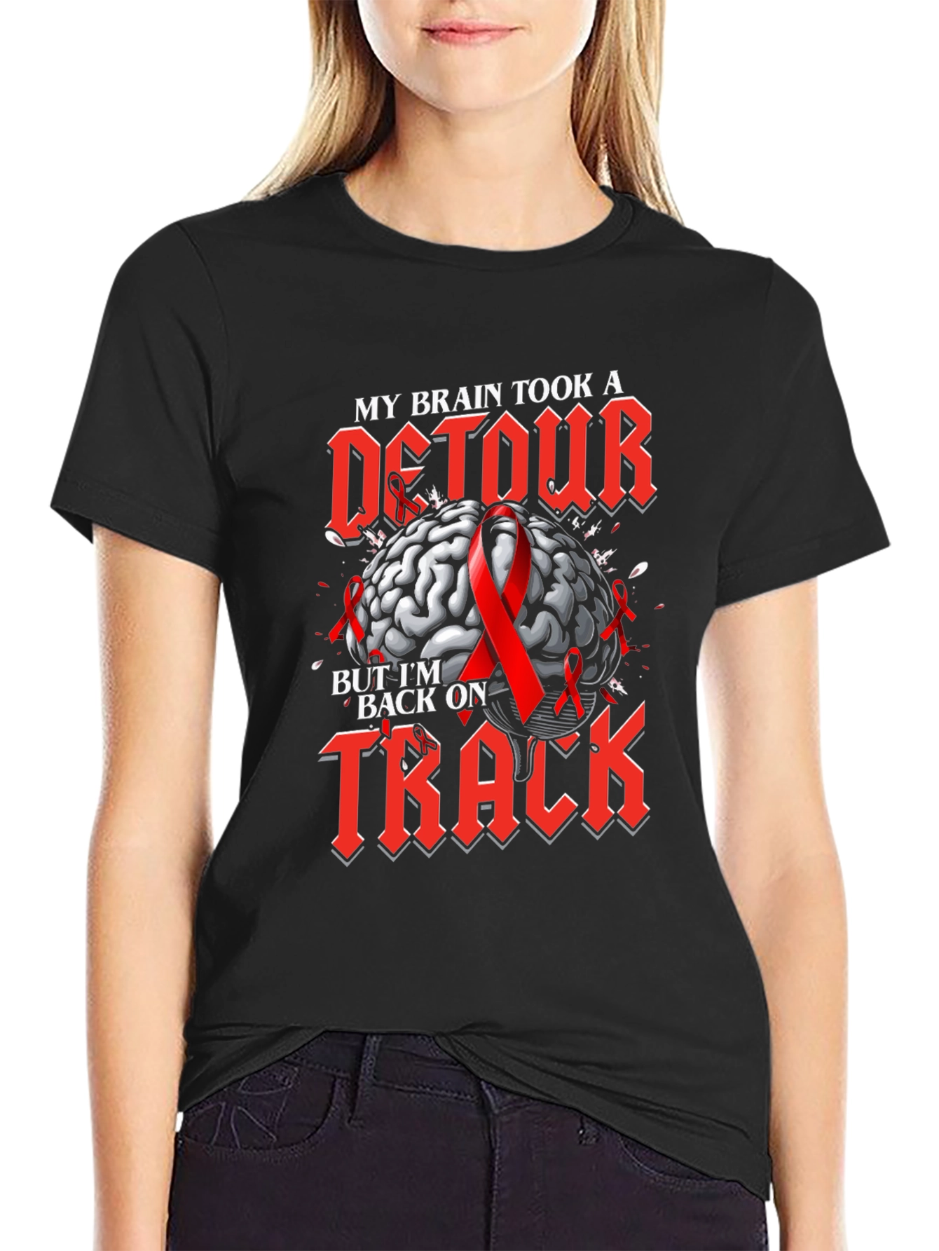 Brain Detour Back on Track Awareness Graphic Tee