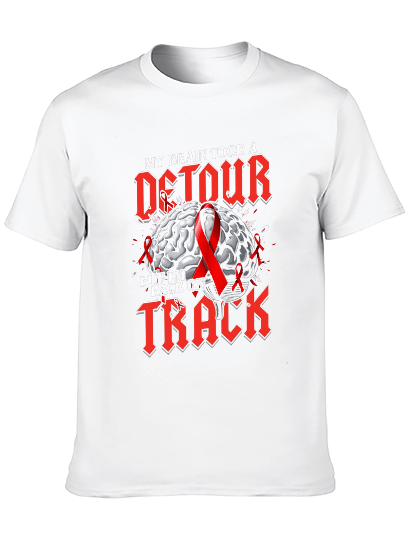 Brain Detour Back on Track Awareness Graphic Tee