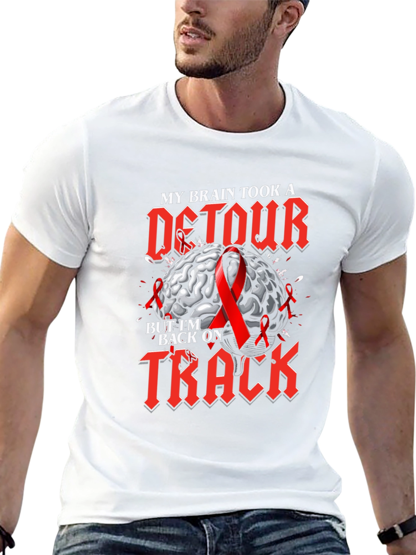 Brain Detour Back on Track Awareness Graphic Tee