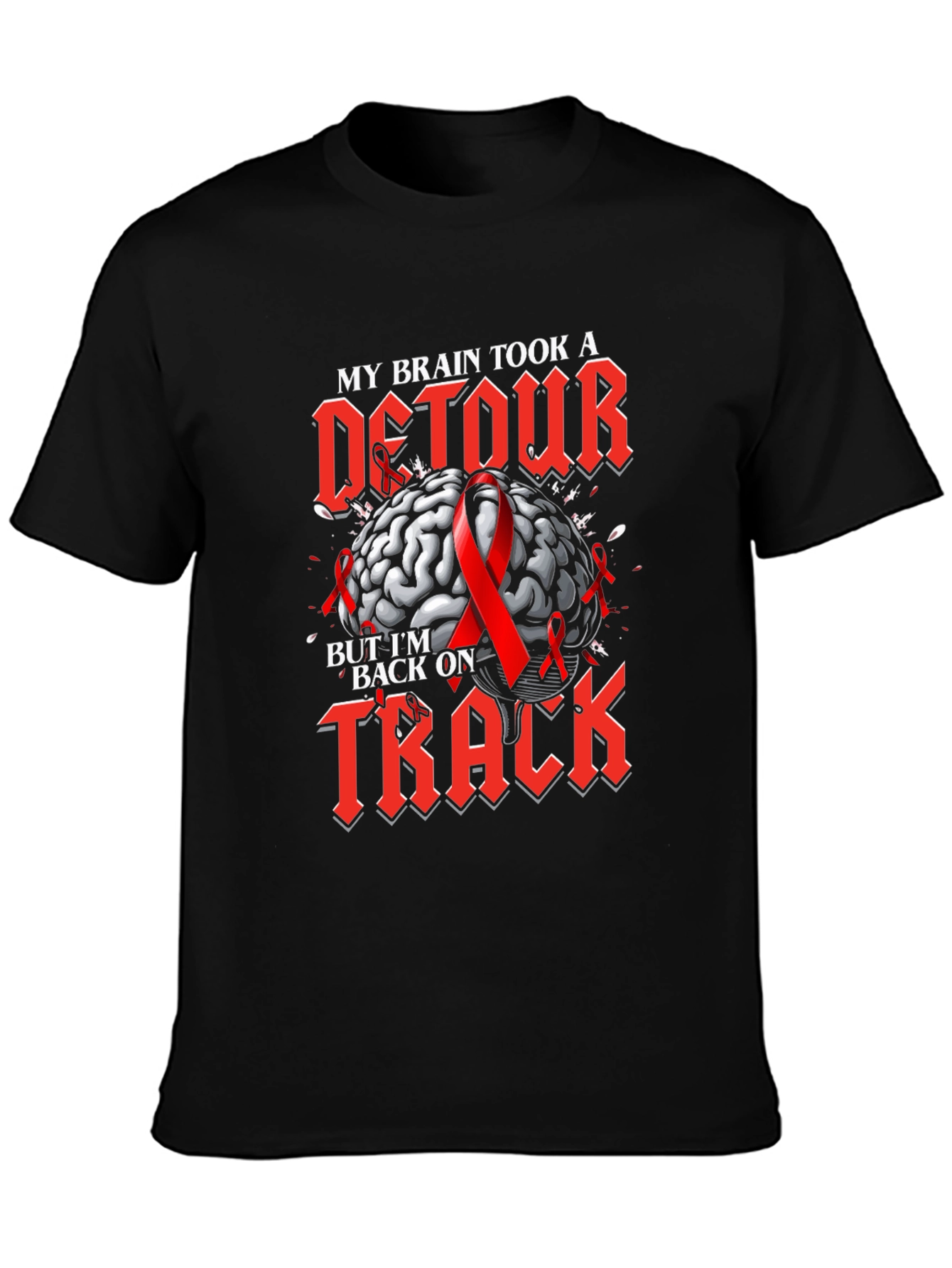 Brain Detour Back on Track Awareness Graphic Tee