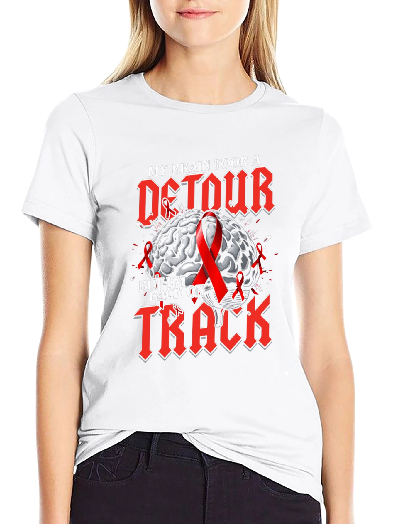 Brain Detour Back on Track Awareness Graphic Tee