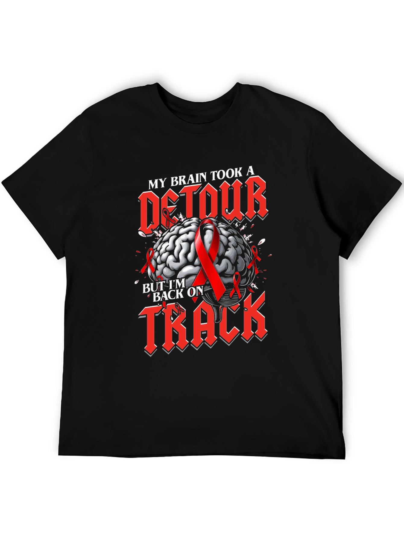 Brain Detour Back on Track Awareness Graphic Tee