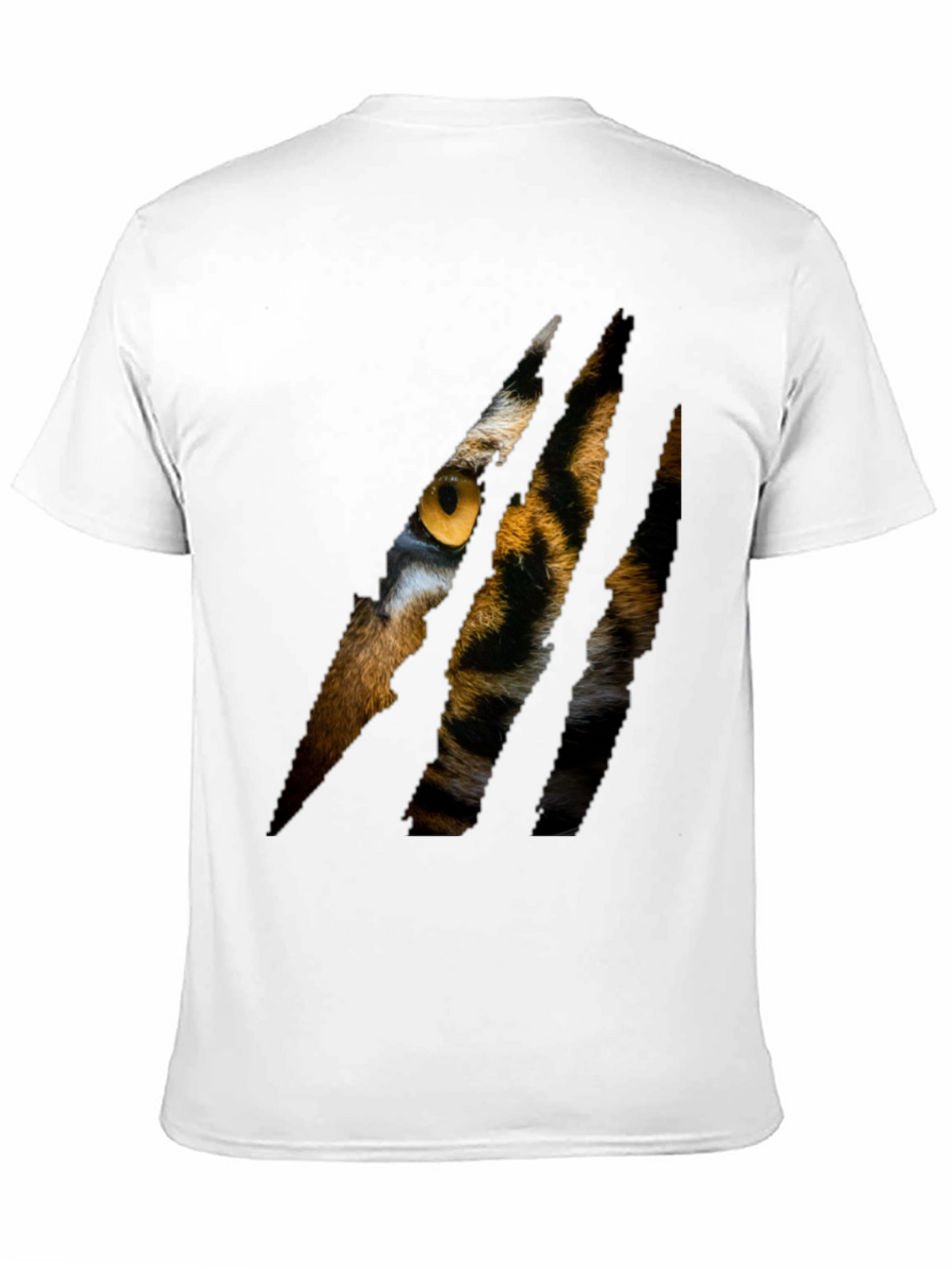 Mens Black Tiger Eye Graphic T-Shirt