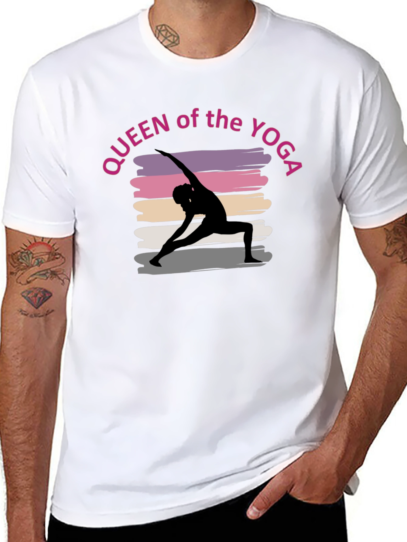 Queen of the Yoga T-Shirt - Stylish Black Tee