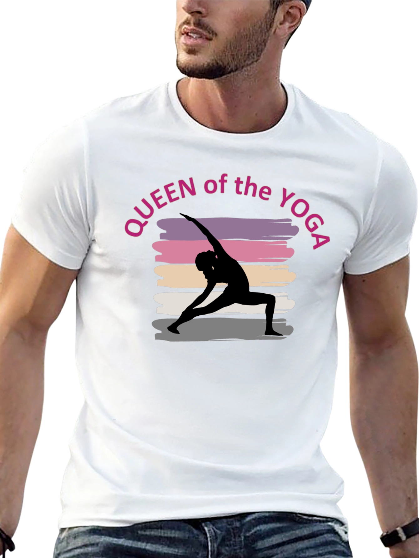 Queen of the Yoga T-Shirt - Stylish Black Tee