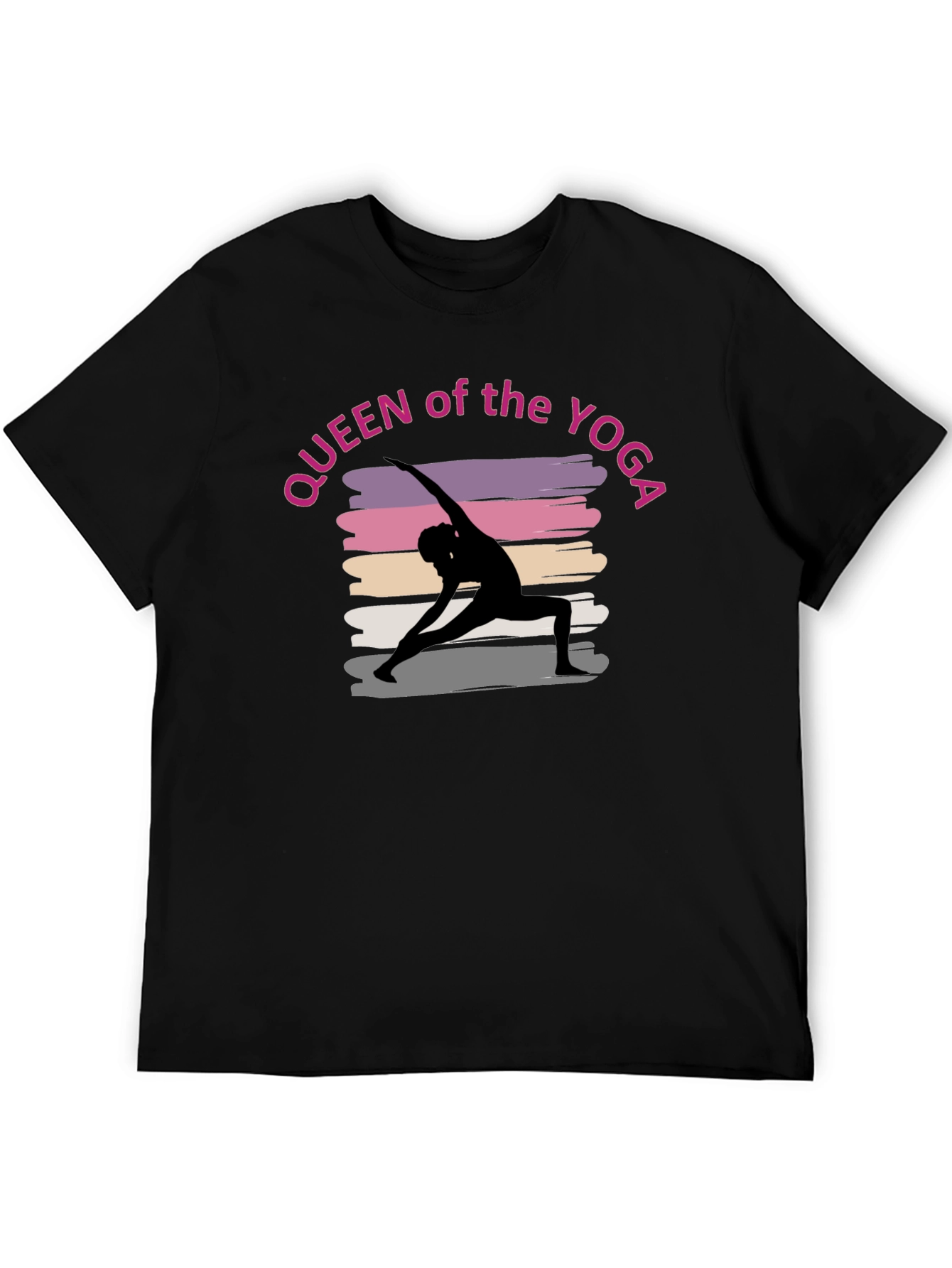 Queen of the Yoga T-Shirt - Stylish Black Tee