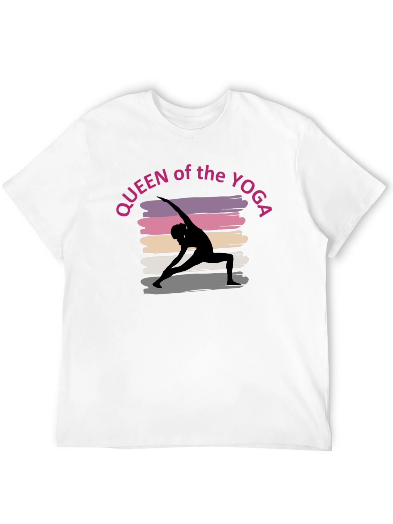 Queen of the Yoga T-Shirt - Stylish Black Tee