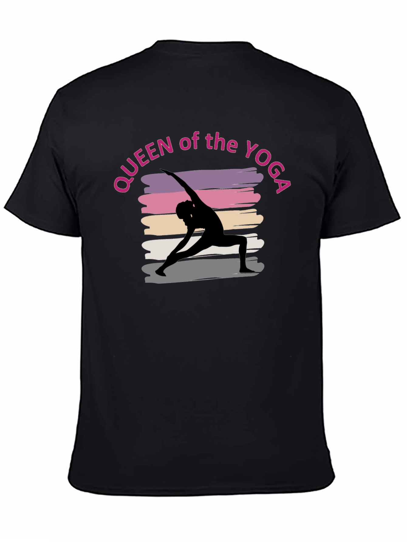 Queen of the Yoga T-Shirt - Stylish Black Tee
