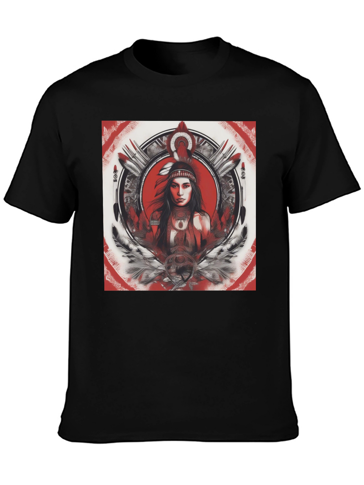 Native American Woman Graphic T-Shirt