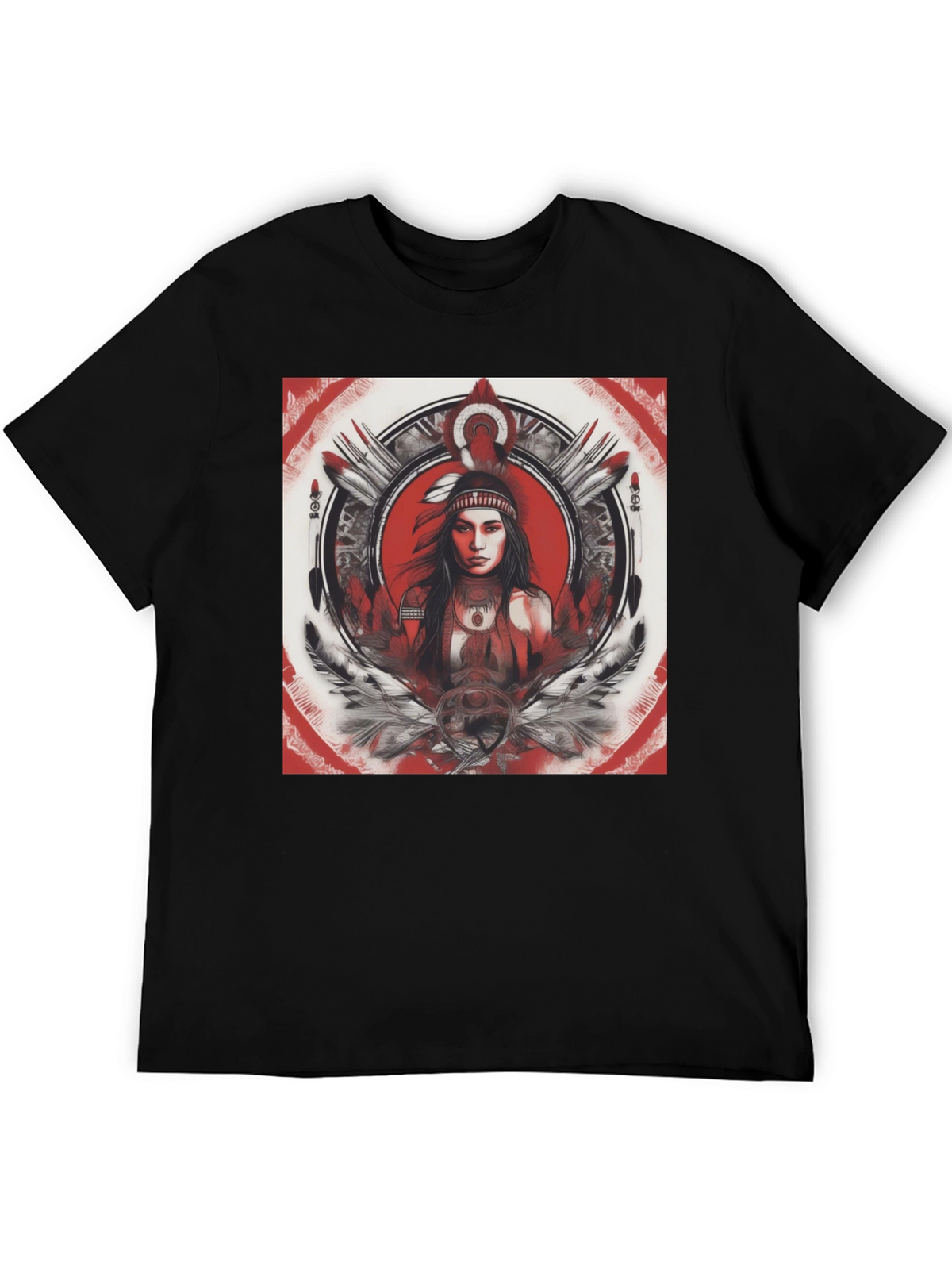 Native American Woman Graphic T-Shirt