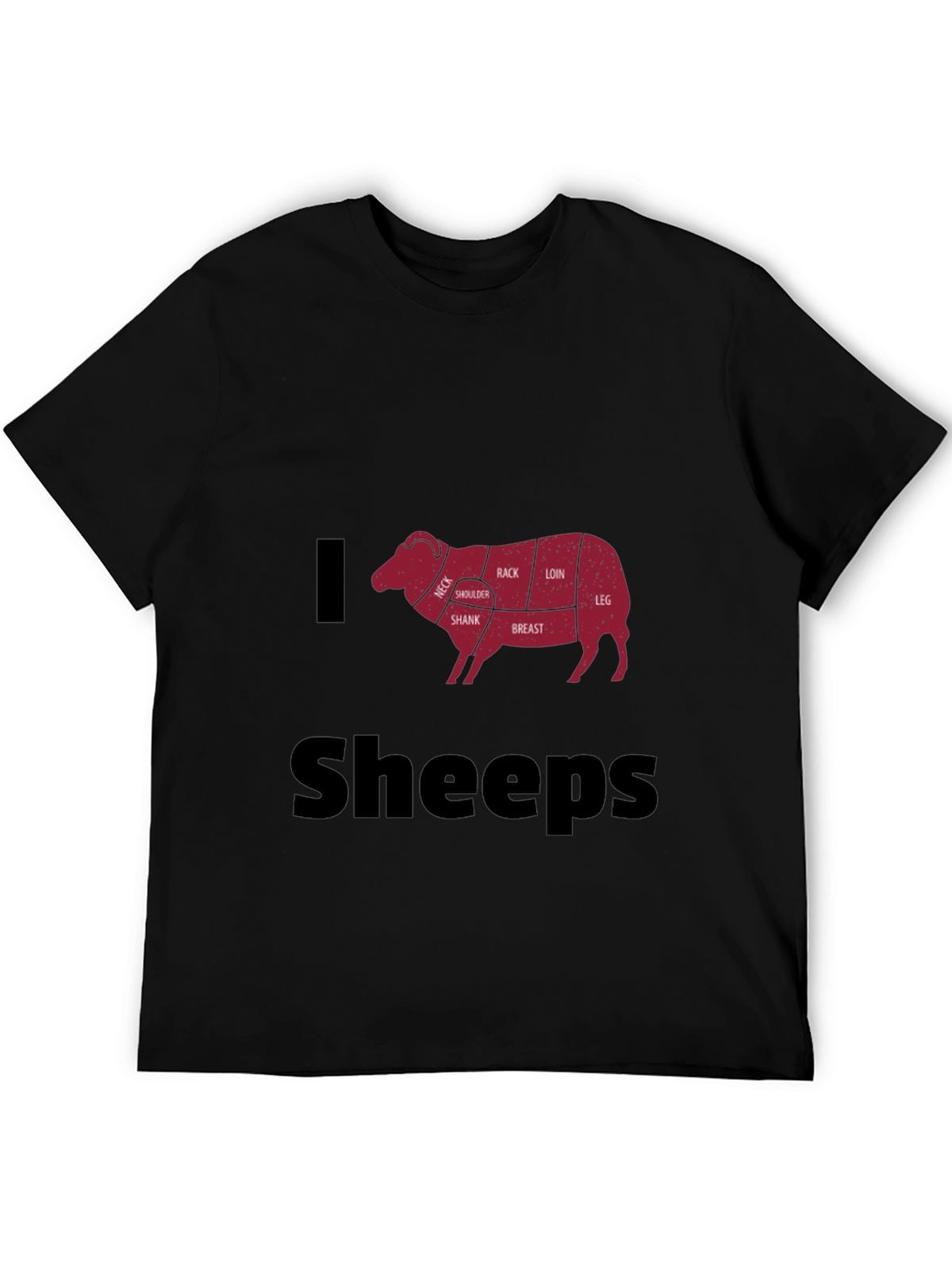 I Love Sheeps T-Shirt - Butcher Cut Sheep Tee
