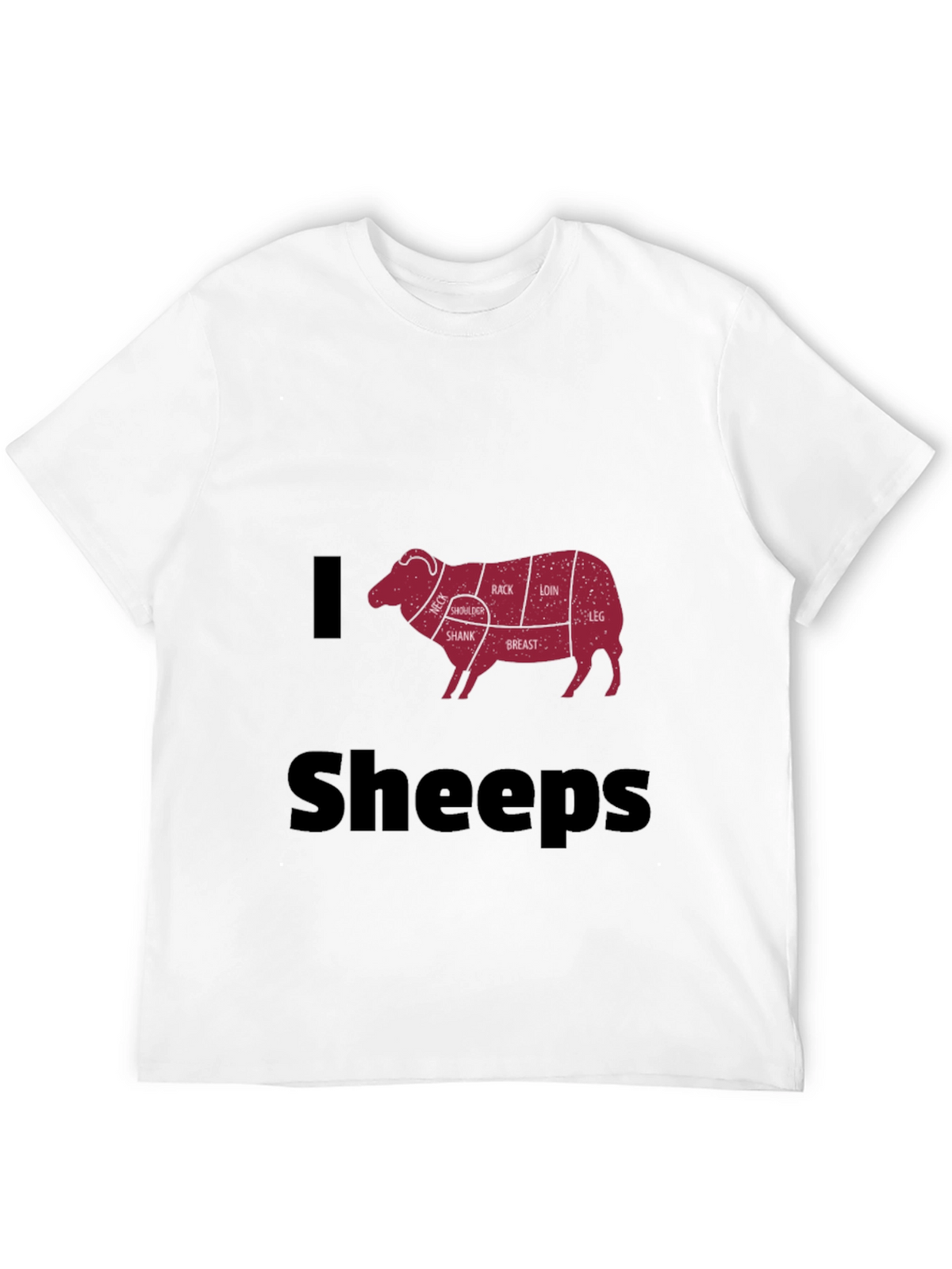 I Love Sheeps T-Shirt - Butcher Cut Sheep Tee