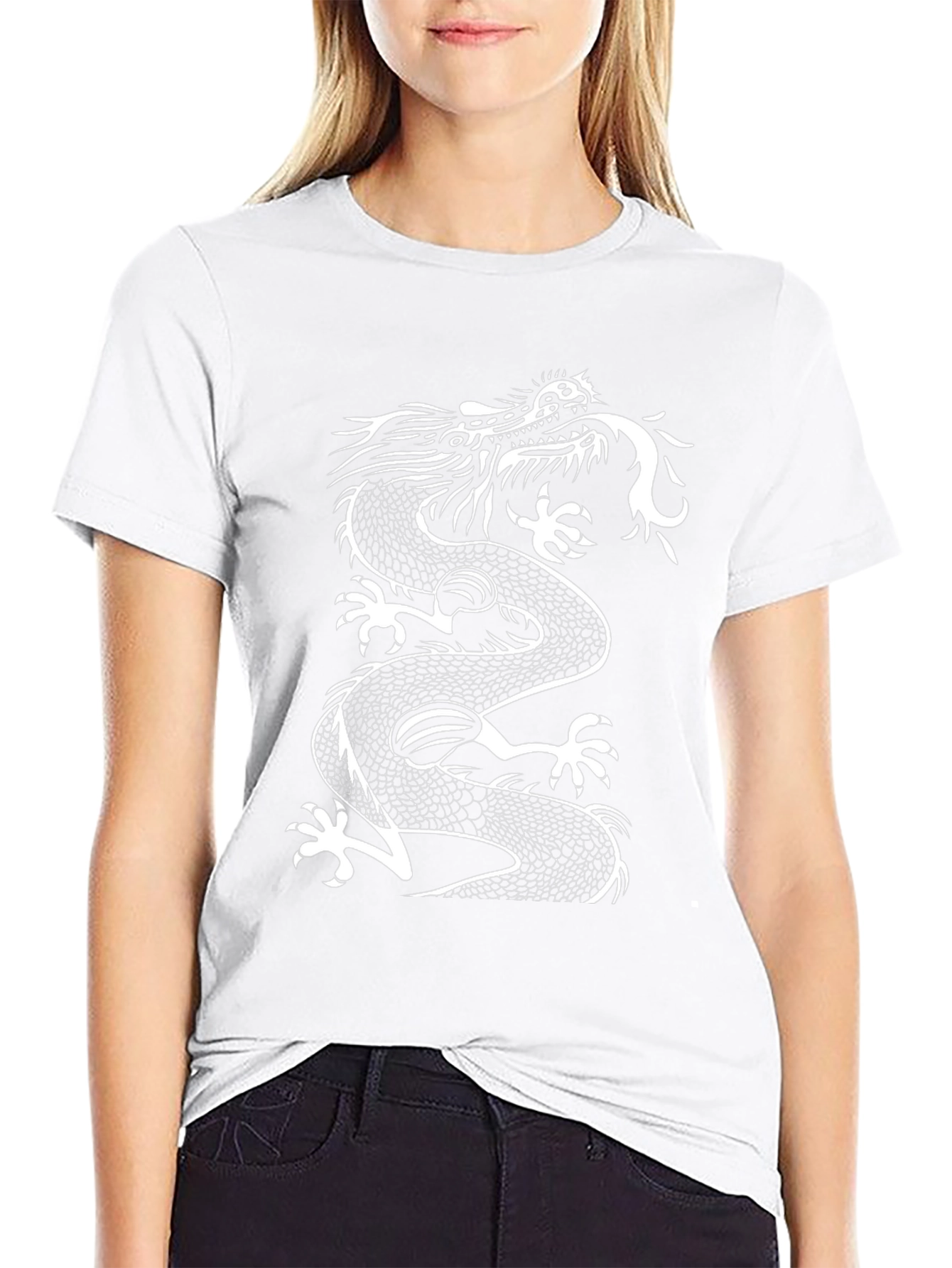 Dragon Graphic Tee - Mens Black Cotton T-Shirt