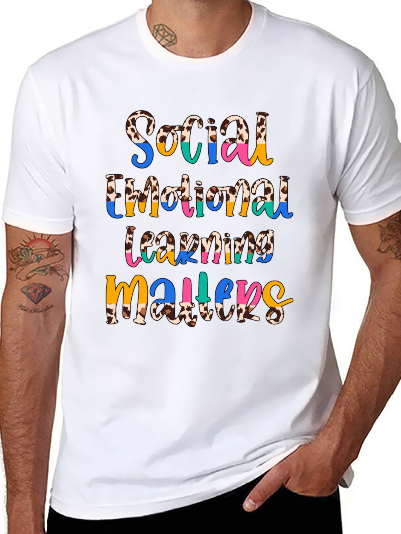 Social Emotional Learning Matters Cow Print T-Shirt