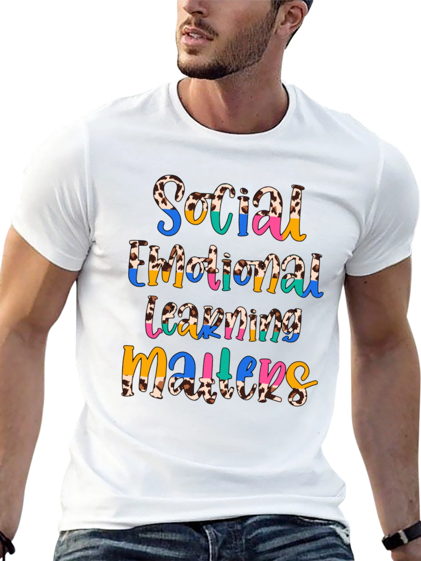 Social Emotional Learning Matters Cow Print T-Shirt