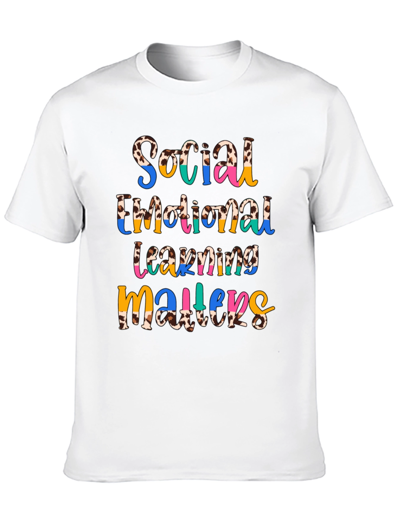 Social Emotional Learning Matters Cow Print T-Shirt