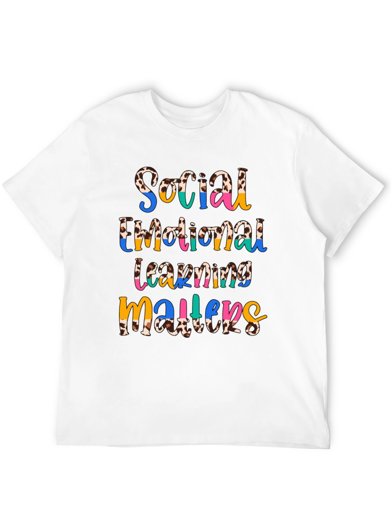 Social Emotional Learning Matters Cow Print T-Shirt
