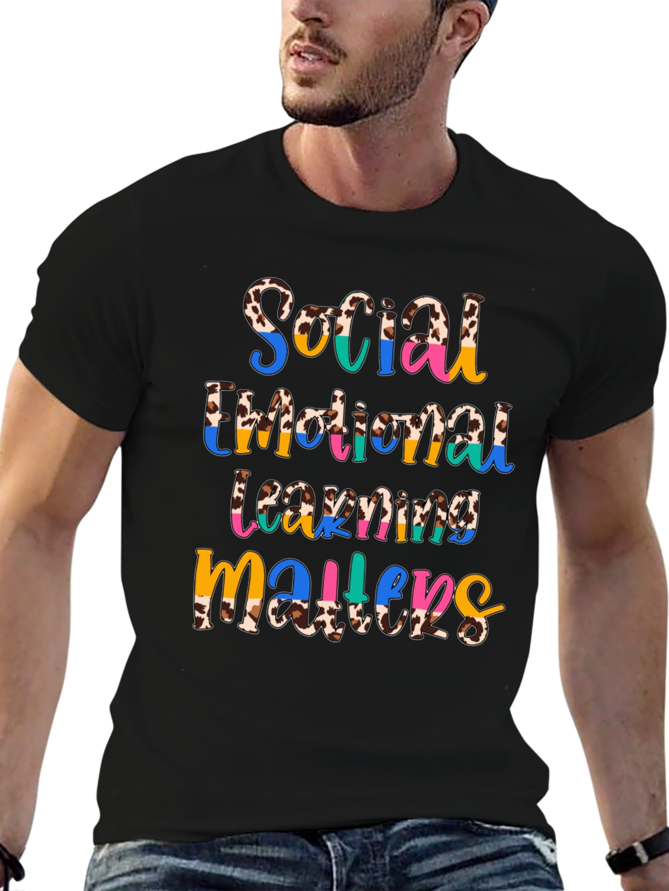 Social Emotional Learning Matters Cow Print T-Shirt