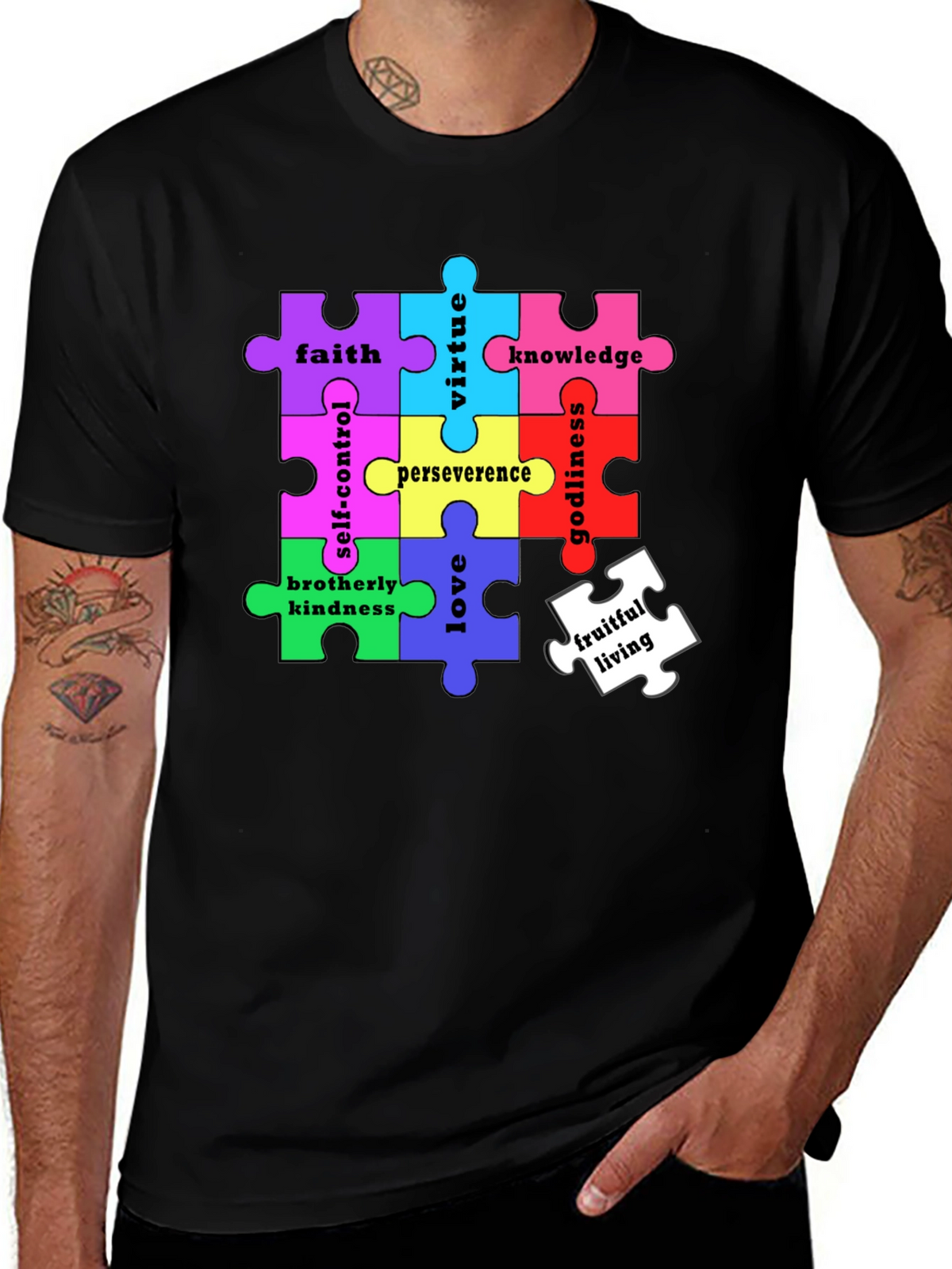 Virtues Puzzle Piece T-Shirt