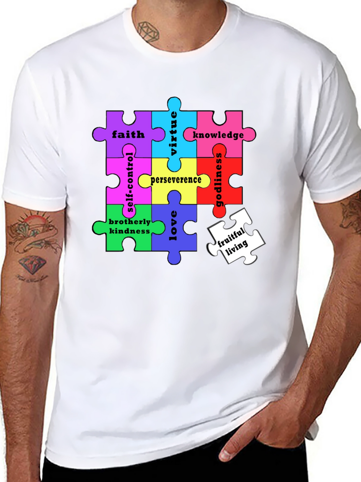 Virtues Puzzle Piece T-Shirt