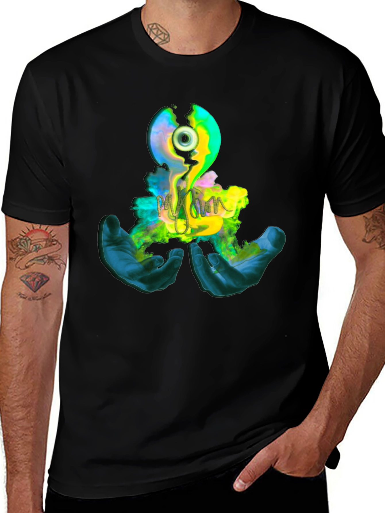 Eye Graphic Print Black T-Shirt